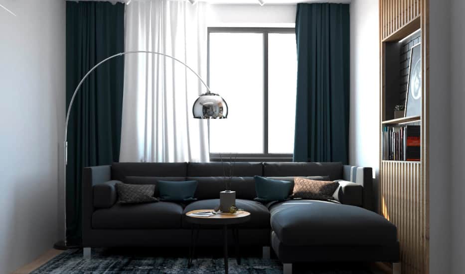 Дизайн гостиной с серыми обоями (69 фото)